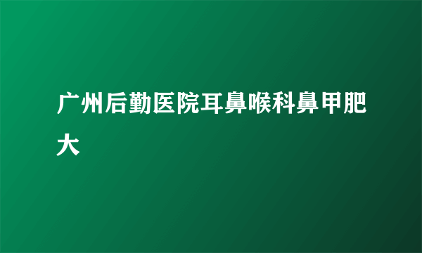 广州后勤医院耳鼻喉科鼻甲肥大