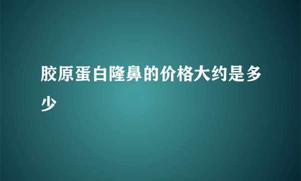 胶原蛋白隆鼻的价格大约是多少