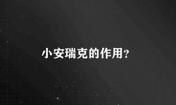 小安瑞克的作用？