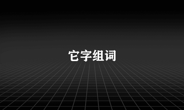 它字组词