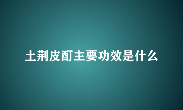 土荆皮酊主要功效是什么