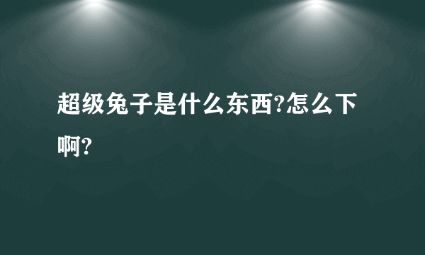 超级兔子是什么东西?怎么下啊?