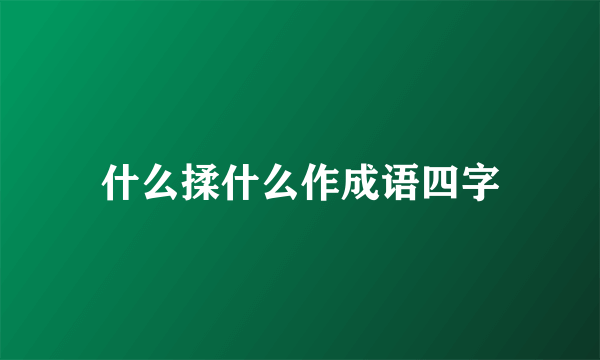 什么揉什么作成语四字