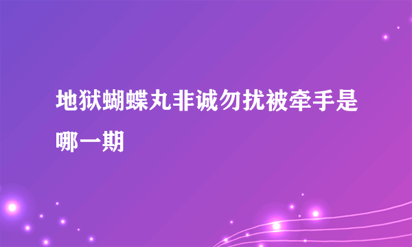 地狱蝴蝶丸非诚勿扰被牵手是哪一期