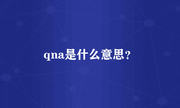 qna是什么意思？