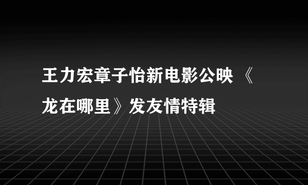 王力宏章子怡新电影公映 《龙在哪里》发友情特辑