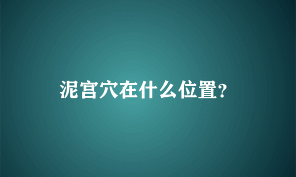 泥宫穴在什么位置？