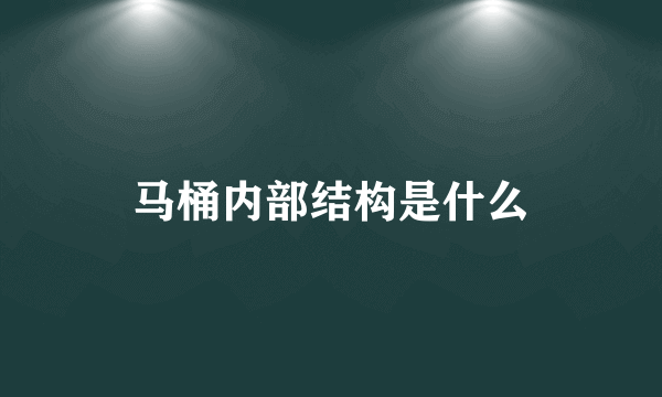 马桶内部结构是什么