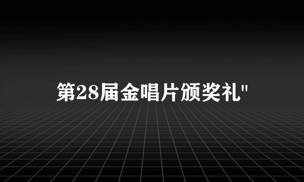 第28届金唱片颁奖礼