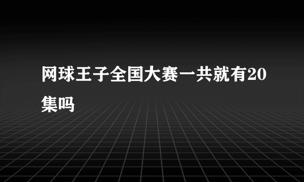 网球王子全国大赛一共就有20集吗