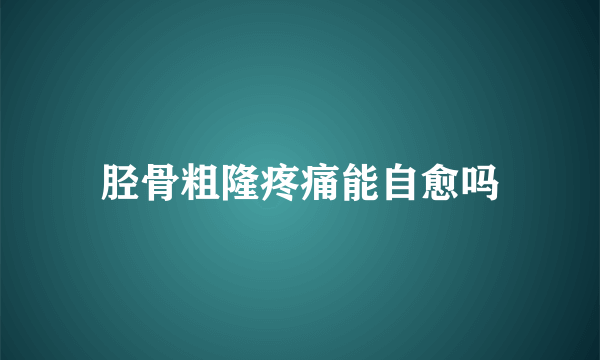 胫骨粗隆疼痛能自愈吗