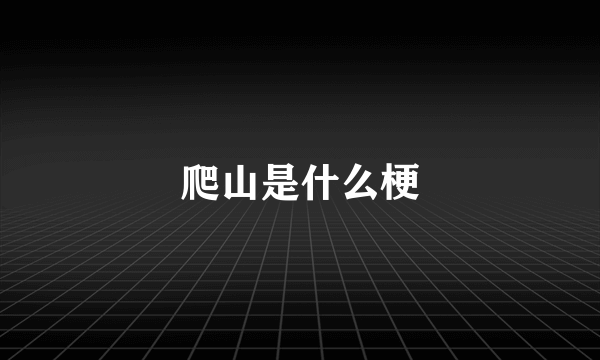 爬山是什么梗