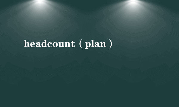 headcount（plan）