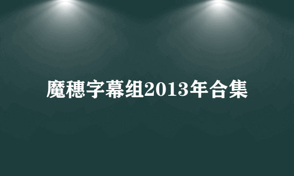 魔穗字幕组2013年合集