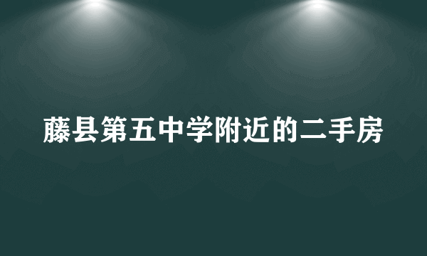 藤县第五中学附近的二手房