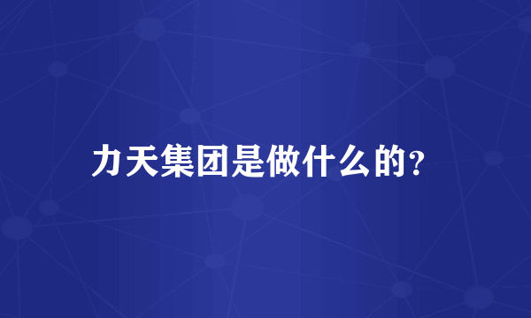 力天集团是做什么的？