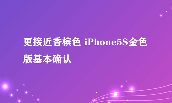 更接近香槟色 iPhone5S金色版基本确认