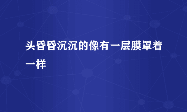 头昏昏沉沉的像有一层膜罩着一样