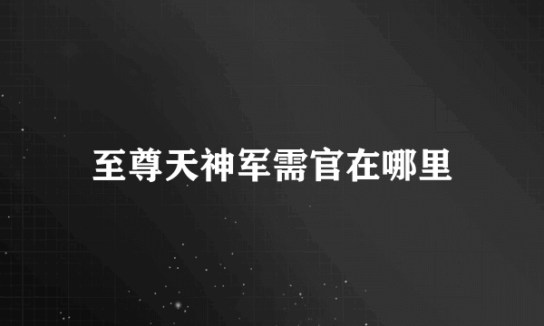 至尊天神军需官在哪里