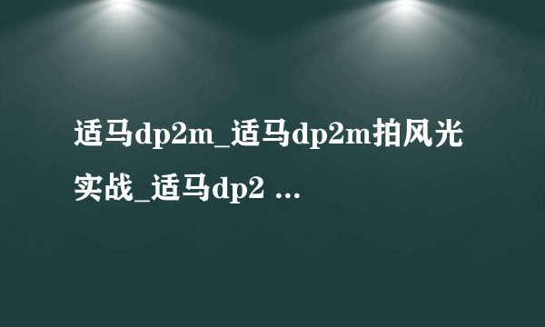 适马dp2m_适马dp2m拍风光实战_适马dp2 quattro