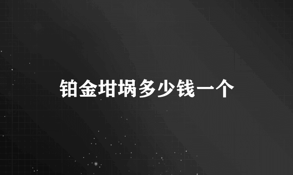 铂金坩埚多少钱一个