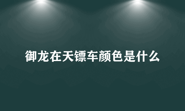 御龙在天镖车颜色是什么