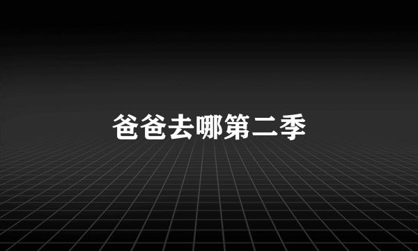 爸爸去哪第二季