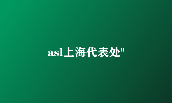 asl上海代表处