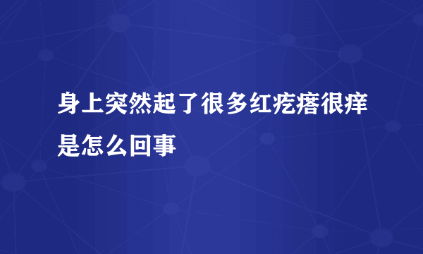 身上突然起了很多红疙瘩很痒是怎么回事