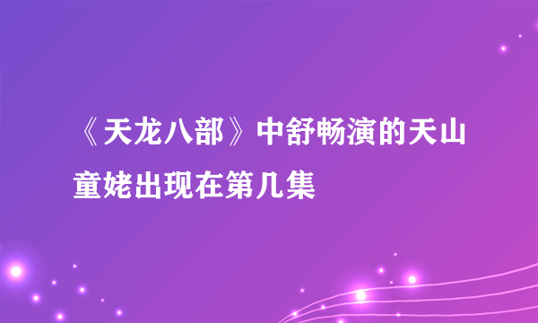 《天龙八部》中舒畅演的天山童姥出现在第几集