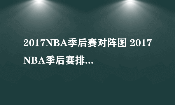 2017NBA季后赛对阵图 2017NBA季后赛排名(东西部十六强)