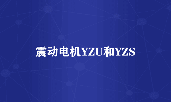 震动电机YZU和YZS