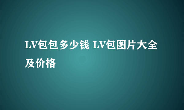 LV包包多少钱 LV包图片大全及价格