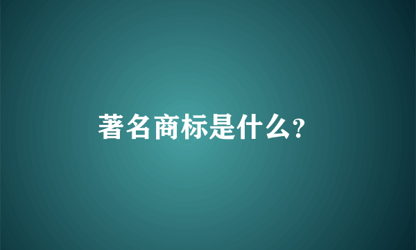 著名商标是什么？