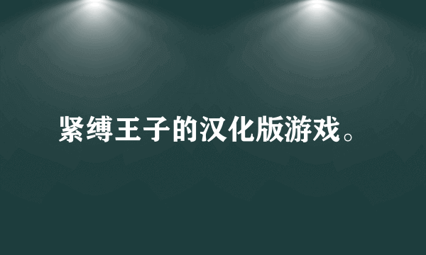 紧缚王子的汉化版游戏。