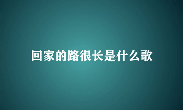 回家的路很长是什么歌