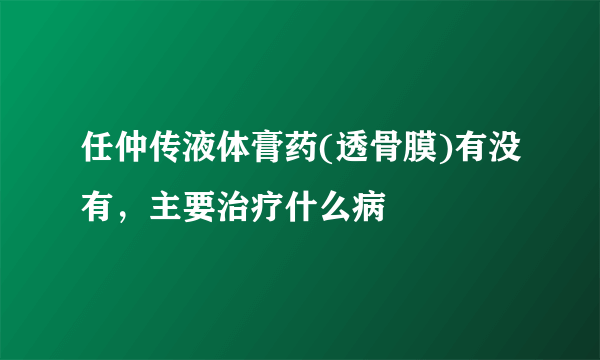 任仲传液体膏药(透骨膜)有没有，主要治疗什么病