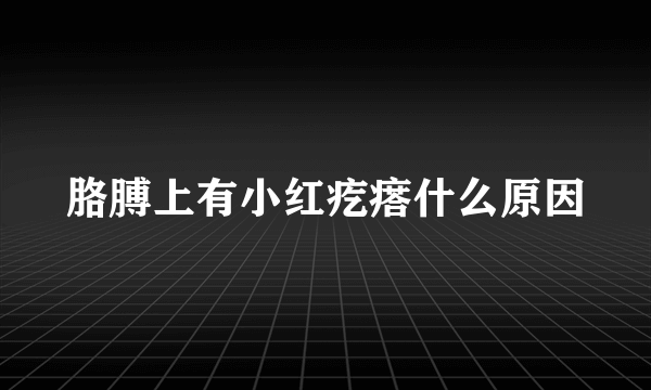 胳膊上有小红疙瘩什么原因