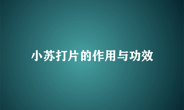 小苏打片的作用与功效