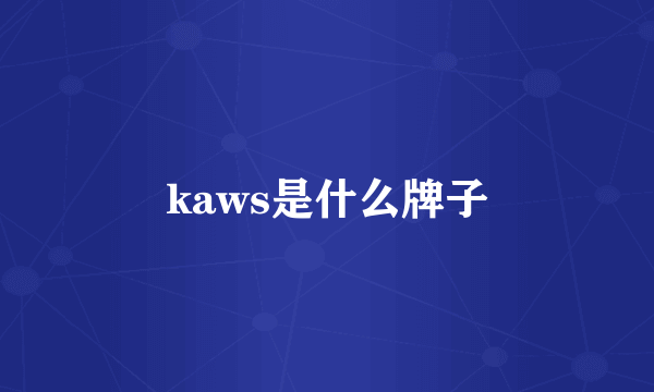 kaws是什么牌子