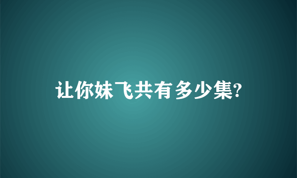 让你妹飞共有多少集?