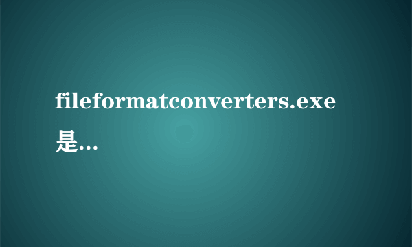 fileformatconverters.exe是什么意思