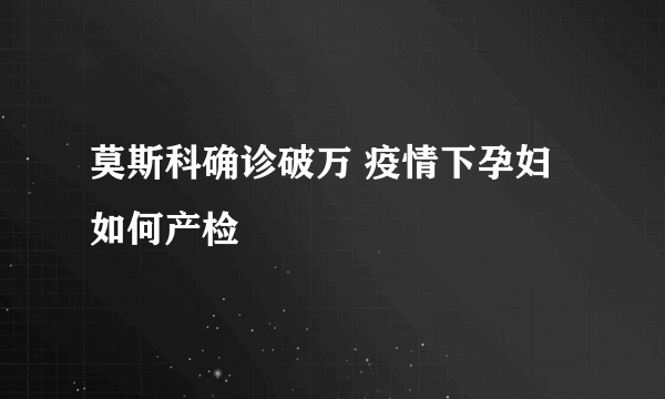 莫斯科确诊破万 疫情下孕妇如何产检