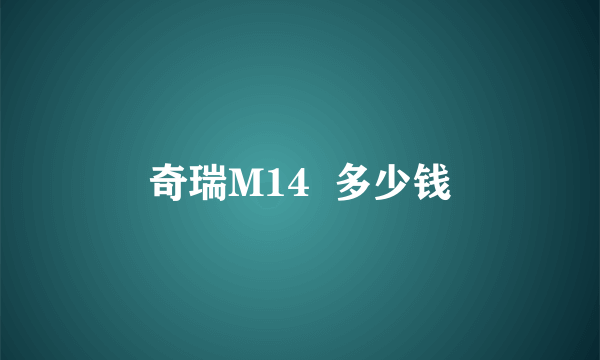 奇瑞M14  多少钱